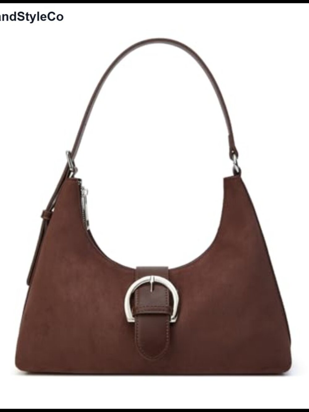 Suede Shoulder Bag Adjustable Strap Crossbody Purse